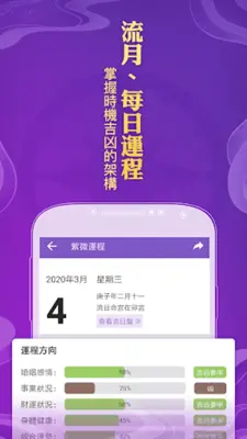 紫微算命-紫微斗數生辰八字算運勢 紫微占星 星盤占卜 android App screenshot 1